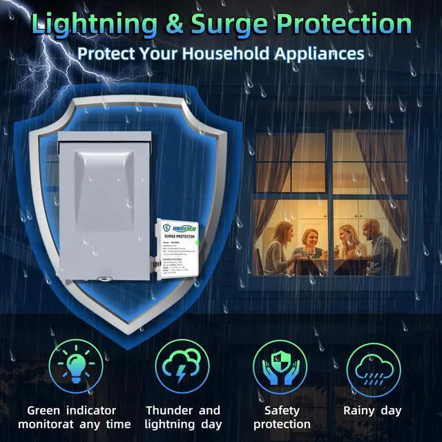 Alt view image 3 of 7 - AG3000 HVAC Surge Protector 120/240V, House Surge Protectors, AC Surge Protector, Whole House Surge Protective Device for Mini Split, TPMOV Technology, Watertight Enclosure (Pack of 1)