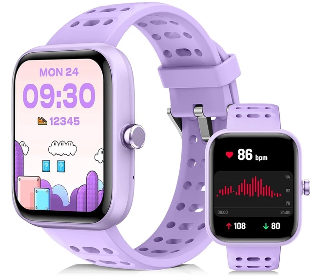 Main image of Kids Smart Watch for Girls, Health Monitor,Puzzle Games, DIY Dials Sleep/Heart Rate/SpO2 Monitor, Activities Track & Pedometer, Alarm Reminders,7 Day Battery, IP68 Waterproof, Gifts for Child