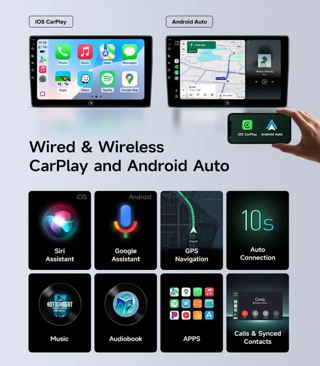 Alt view image 3 of 7 - Car Radio Stereo for Ford F150 2009-2014, Wireless CarPlay Android Auto | 9 Inch HD touchscreen, 5G WiFi GPS Navigation, phone link, Bluetooth FM AM AM SWC, 1080P backup camera