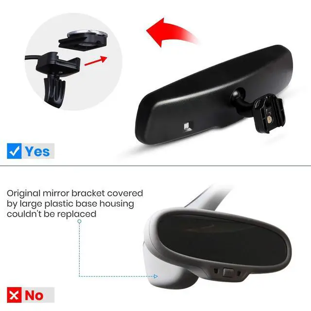 Alt view image 5 of 7 - OEM Rear View Mirror Camera with 4.3 Monitor: Super Night Vision | Easy to Install, Smooth Live View with IP 68 Waterproof Backup Camera for Car, Rearview Mirror for Parking Driving Safety