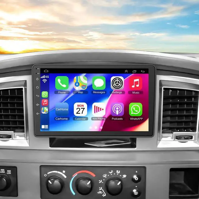 Main image of 4GB RAM + 64GB ROM Android Car Radio for Dodge Ram 1500/2500/3500 2006 2007 2008, for Dodge Durango 2005 2006 2007 2008, 9" Touchscreen with Wireless Carplay & Android Auto & Bluetooth