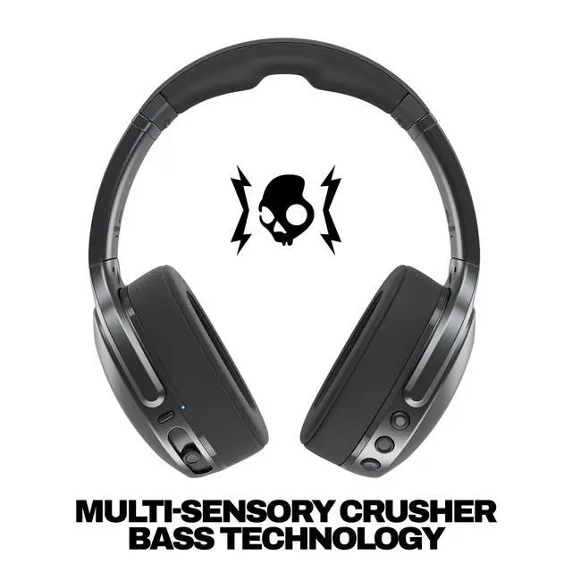 Alt view image 2 of 7 - Crusher 540 Active Wireless Sensory Bass Headphones - True Black | Bluetooth, Noise Isolating Over-Ear Secure Fit, Sweat and Water Resistant, 40 Hours Battery, Working Out, Gym, Fitness
