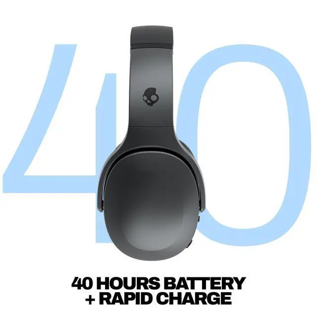 Alt view image 3 of 7 - Crusher 540 Active Wireless Sensory Bass Headphones - True Black | Bluetooth, Noise Isolating Over-Ear Secure Fit, Sweat and Water Resistant, 40 Hours Battery, Working Out, Gym, Fitness