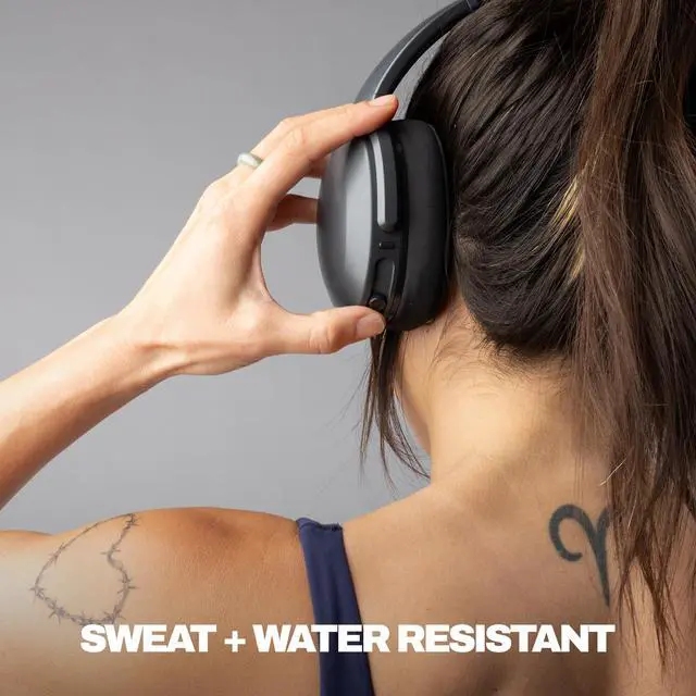 Alt view image 4 of 7 - Crusher 540 Active Wireless Sensory Bass Headphones - True Black | Bluetooth, Noise Isolating Over-Ear Secure Fit, Sweat and Water Resistant, 40 Hours Battery, Working Out, Gym, Fitness