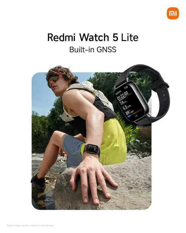 Alt view image 6 of 7 - Redmi Watch 5 Lite Global 1.96" Amoled Up to 18 Days Battery GNSS Dual Mic 150+ Workout Modes 5ATM Water Resistance Heart Rate Sensor (Black)