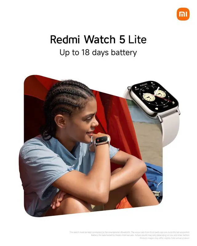 Alt view image 5 of 7 - Redmi Watch 5 Lite Global 1.96" Amoled Up to 18 Days Battery GNSS Dual Mic 150+ Workout Modes 5ATM Water Resistance Heart Rate Sensor (Black)
