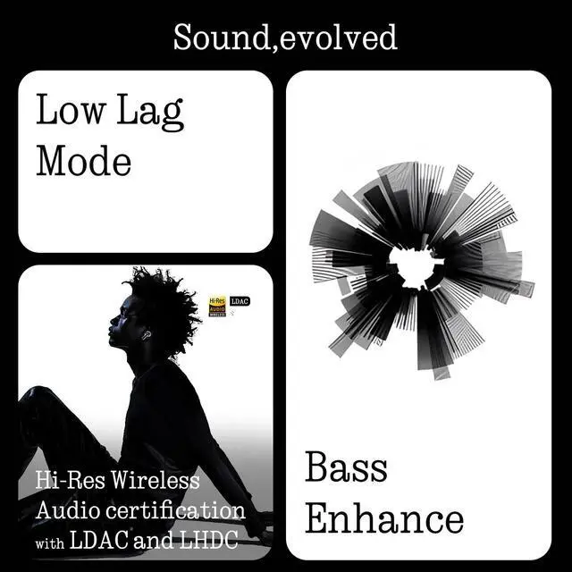 Alt view image 3 of 6 - Ear Wireless Earbuds Bluetooth, 45dB Hybrid Smart ANC Earbuds, 11mm Deep Bass Boost, Hi-Res Audio with LDAC & LHDC 5.0, 6 Mics Call, 40.5H Playtime with Fast Charging Case, ChatGPT Supported
