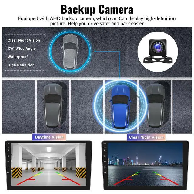 Alt view image 5 of 7 - Android 15 Car Stereo for Honda Civic 2016-2021 with Wireless Carplay Android Auto Support OEM Backup Camera Steering Wheel Control 9 Inch Touchscreen GPS Navigation WiFi Bluetooth FM HiFi