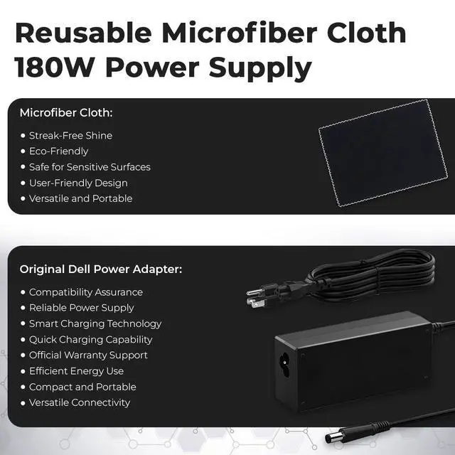 Alt view image 6 of 7 - Dell Pro Smart Dock SD25 Bundle - 10Gbps, Supports Dual/Triple Monitors & 4K Displays with 180W Power Supply, HDMI, DisplayPort, USB C Cable, Cloth - Docking Station