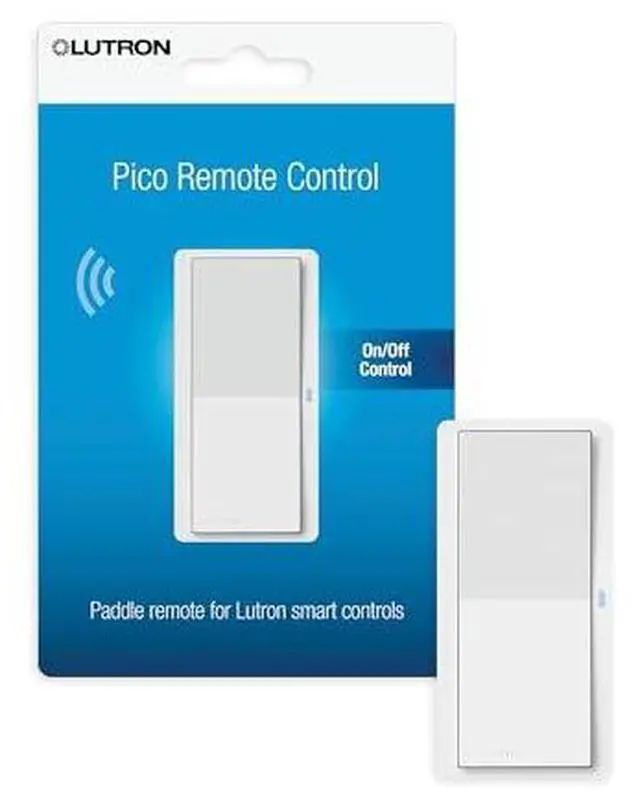 Alt view image 2 of 7 - Paddle Pico Remote for Caseta Smart Dimmers/Switches | Wireless Remote with On/Off/Preset control, for table top or wallmount use, PJ2-P2B-GWH, White