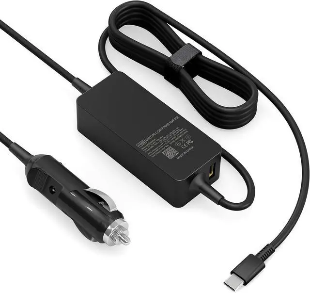 Main image of 100W Laptop Car Charger USB C Car Charger for Dell Latitude/Precision/XPS, Compatible MacBook Pro/Air,HP Spectre/Elitebook,Samsung Galaxy,Asus,acer,Lenovo ThinkPad/Yoga/Idea Car Laptop Charger