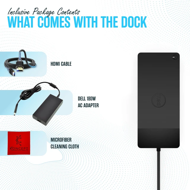 Alt view image 2 of 6 - Dell WD19S Docking Station Dual Monitor - 180W USB-C, HDMI + DisplayPort Features mini-DisplayPort, 2x USB-C & 3x USB-A 3.0 for full expansion