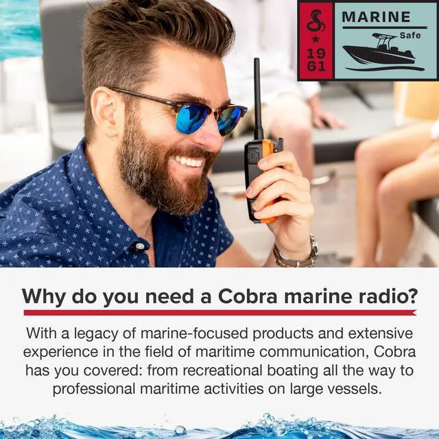Alt view image 4 of 7 - BlueBound 150 VHF Handheld Marine Radio, Black - 3-Watt, Floats | Long Range, NOAA Weather Alerts, International Functionality, IPX7 Waterproof, USB-C, Submersible, LCD Screen, Belt Clip