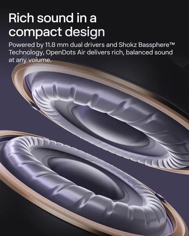 Alt view image 6 of 7 - OpenDots Air Open-Ear Clip-On Bluetooth Earbuds, Purple,Touch Control | Deep bass, secure fit, 36h playback, Bluetooth 6.1, AI noise reduction, IP55