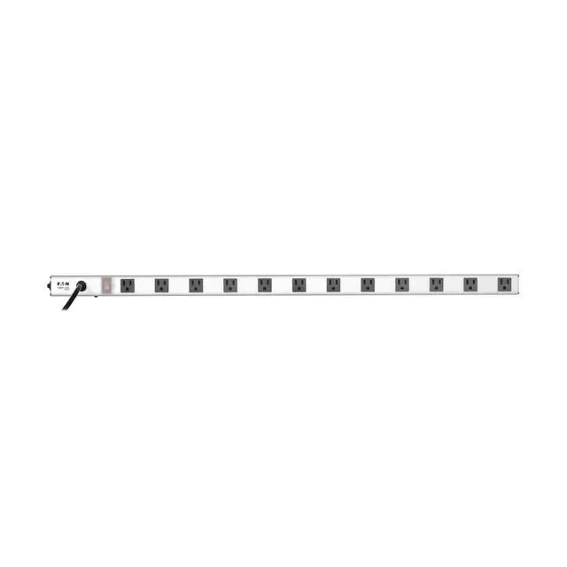 Alt view image 2 of 7 - Eaton Series PS361220 12-Outlet 20 Amp Long Power Strip for Dorm Room Workbench Shop and Garage, Industrial Heavy Duty Metal, 15ft Long Extension Cord, 3ft Length, Mountable/Wall Mount