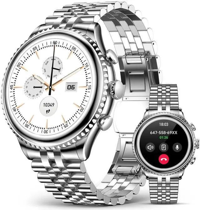 Main image of 2026 Smart Watch for Men Answer/Make Call for Android iPhone, 1.32" AMOLED HD Screen Mens Luxury Watch, 1st Heavy Duty Smartwatch Heart Rate Blood Oxygen Blood Pressure Sleep Monitor Pedometer