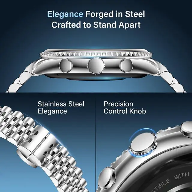 Alt view image 2 of 7 - 2026 Smart Watch for Men Answer/Make Call for Android iPhone, 1.32" AMOLED HD Screen Mens Luxury Watch, 1st Heavy Duty Smartwatch Heart Rate Blood Oxygen Blood Pressure Sleep Monitor Pedometer