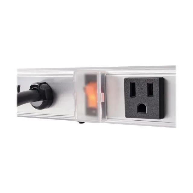 Alt view image 4 of 7 - Eaton Series PS361220 12-Outlet 20 Amp Long Power Strip for Dorm Room Workbench Shop and Garage, Industrial Heavy Duty Metal, 15ft Long Extension Cord, 3ft Length, Mountable/Wall Mount