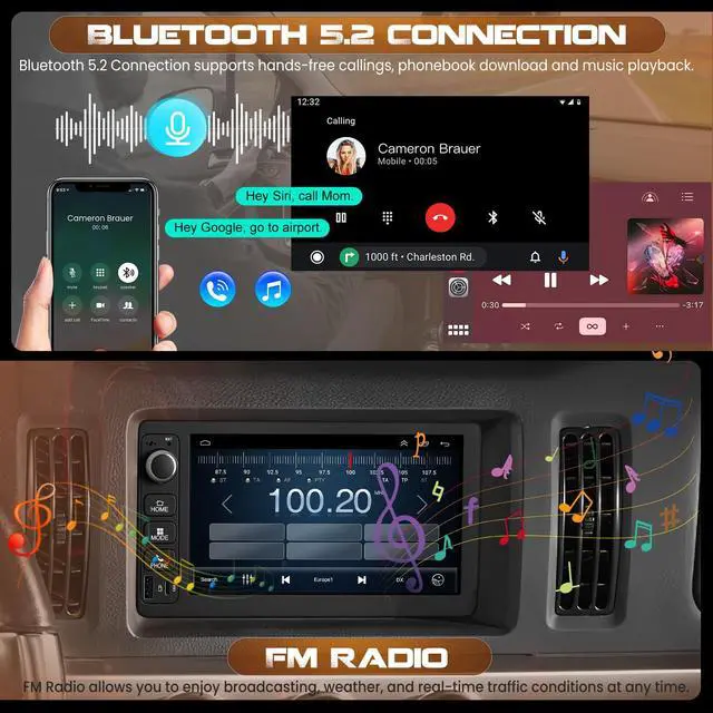 Alt view image 5 of 7 - Car Radio Stereo for Chevrolet Silverado Chevy 1500/2500/3500 2003-2006 | GMC Sierra Impala Tahoe Yukon Avalanche 2003-2006, with 1280 * 800 IPS Touchscreen, GPS Navigation, Bluetooth, Backup Camera