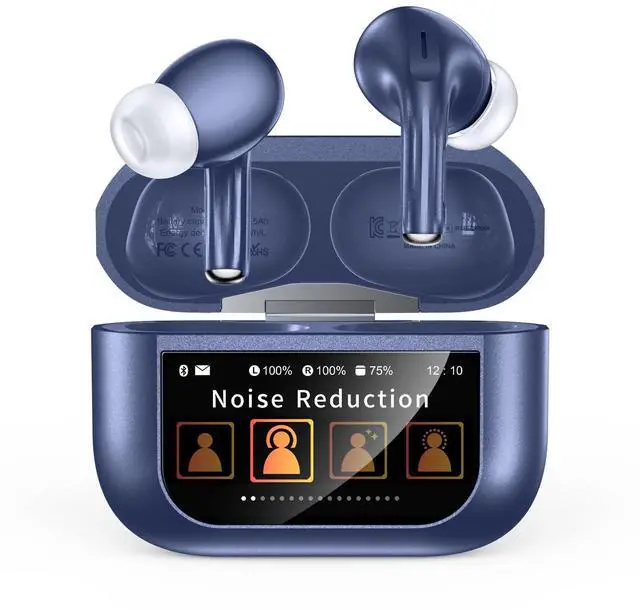 Main image of Wireless Earbuds, Ear Buds Active Noise Cancelling with Smart Charging Case, Bluetooth 5.4 Headphones, 48H Playtime & Bass Stereo Sound, Compatible with iPhone, Android, Pad - Navy Blue