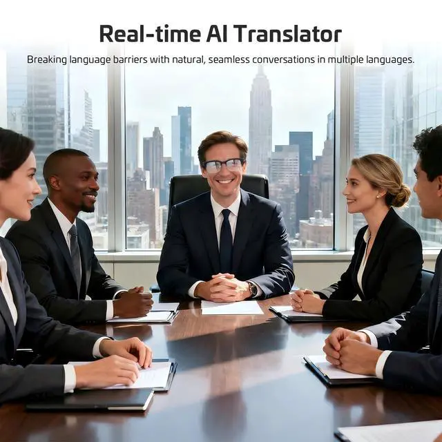 Alt view image 5 of 7 - 2026 AI Smart Glasses with Camera and Bluetooth,8MP 4K Camera Glasses,Supports AI Voice Control/Video/Photo/Audio Recording,Glasses with 133 Translation,Sunglasses Lenses+Photochromic for Men & Women