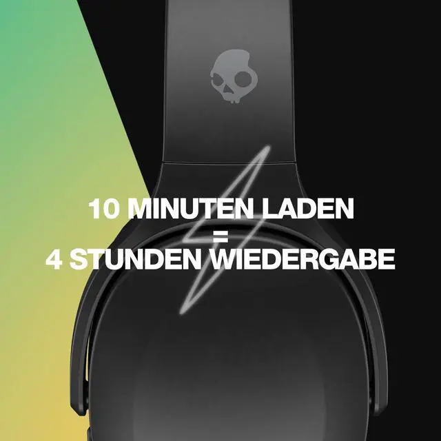 Alt view image 4 of 5 - Crusher Evo Wireless Bluetooth Headphones with Extra USB-C Charging Cable, Multi-Sensory Bass, Noise Isolating Over-Ear Fit, 40 Hours Battery, Microphone for iPhone Android - True Black