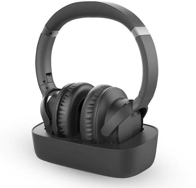 Main image of Ensemble - Wireless Headphones for TV Watching for Seniors | Easy Setup & Charging Dock, Works via Optical, AUX or Bluetooth on Compatible TVs, 35H Playtime, Comfortable Fit