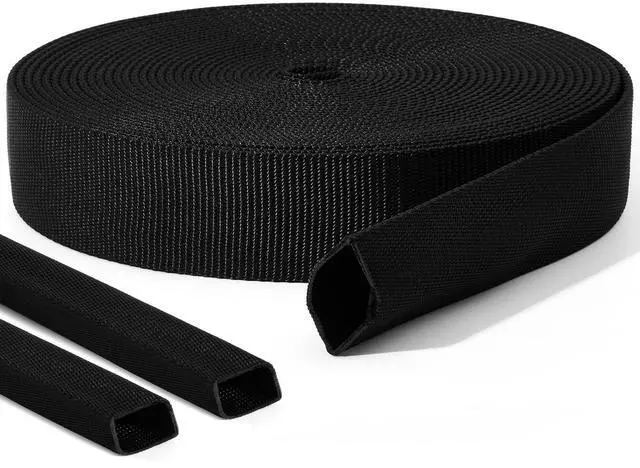 Main image of 26 ft Nylon Hydraulic Hose Protector Sleeve Tig Torch Cable Cover Black Protective Cover Hose Sheath Hydraulic Wrap Cutting Wire Sheath Sleeve Management Wrap for Cord Tig(1 Inch Id)