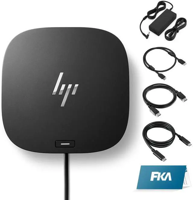 Main image of HP Docking Station for Laptop Dual Monitor and Charging Bundle - HP USB-C G5 Dock with 120W AC Adapter, HDMI & DP Cable & USB-C Cable