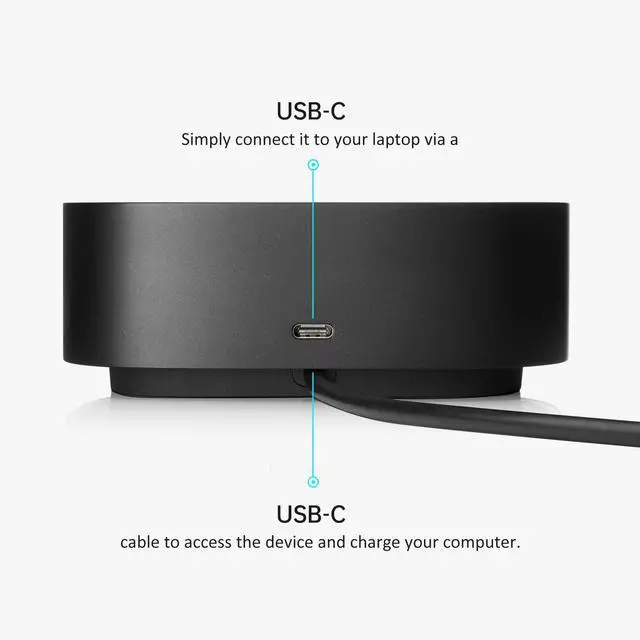 Alt view image 3 of 7 - HP Docking Station for Laptop Dual Monitor and Charging Bundle - HP USB-C G5 Dock with 120W AC Adapter, HDMI & DP Cable & USB-C Cable