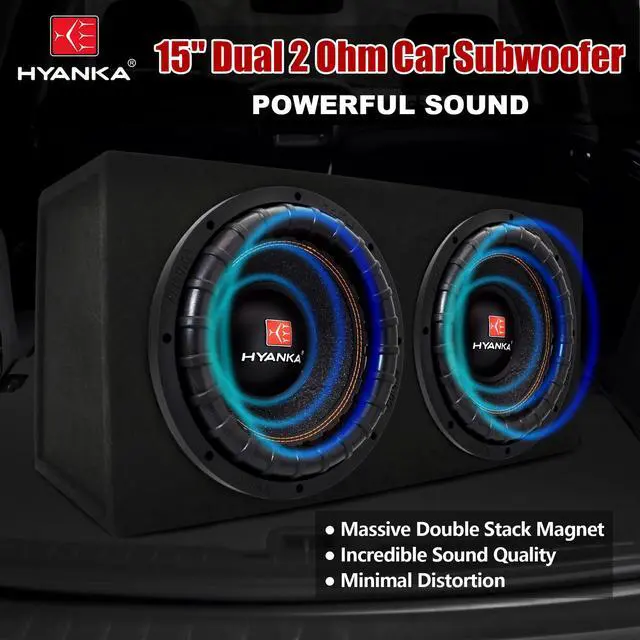 Alt view image 2 of 7 - BSP-15-2 15-Inch Car Subwoofer, 3200W Max, Dual 2 Ohm DVC | 3-inch voice coil, black aluminum basket, and paper cone deliver deep bass for car audio systems