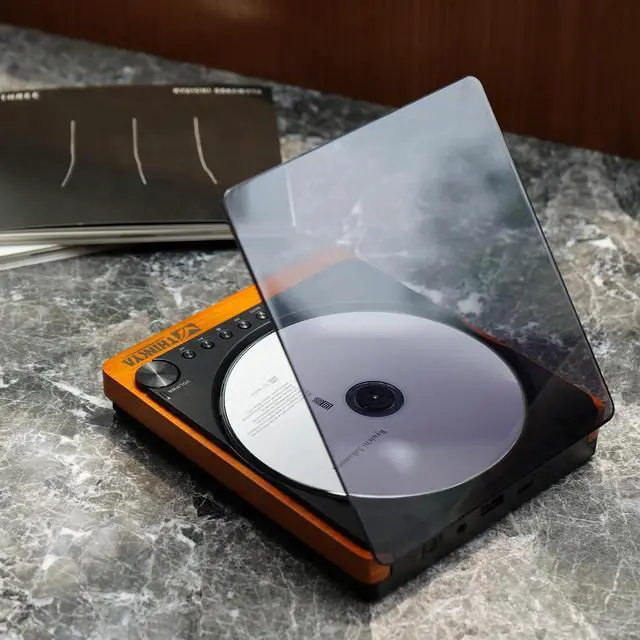 Alt view image 6 of 7 - JA-310R Bluetooth CD Player,Portable Home Audio Players,No Speaker | Protable CD Player for home,Bluetooth,Optical Output,Real Wood Vibration Damping,Lossless HiFi Audio,idea gift for CD Lovers