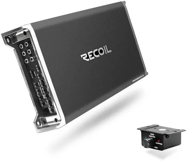 Main image of RED1800.5 Class-D Car Audio 5-Channel Amplifier 1800W Max Power | Mono 1 Ohm Stable Remote Bass Knob Included