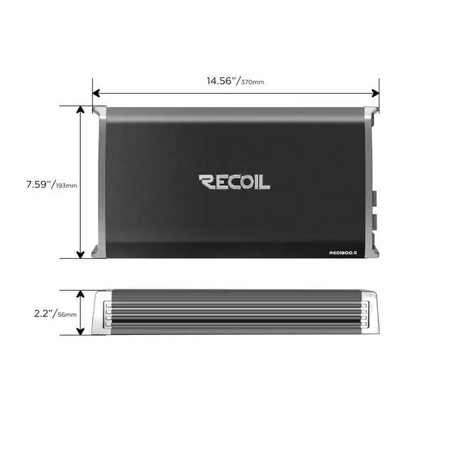 Alt view image 7 of 7 - RED1800.5 Class-D Car Audio 5-Channel Amplifier 1800W Max Power | Mono 1 Ohm Stable Remote Bass Knob Included