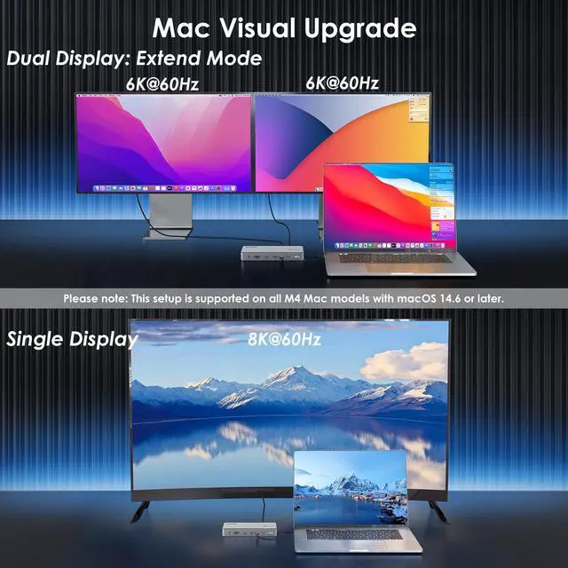 Alt view image 4 of 7 - Intel EVO Certified TBT5 Dock, 120Gbps, 140W PD, 8K, USB-A, Cooling | Thunderbolt 5 Docking Station hub TB5 Dock 8K Display 140W Max Charging 4X USB-A 3.2 TBT 5/4 Laptops laptop cooling system
