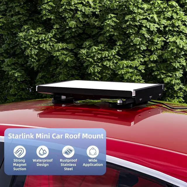 Alt view image 2 of 7 - Professional for Starlink Mini Mount Magnetic Mount Kit -Universal Quick-Release System for Cars and Boats, Graded Steel, Weather-Resistant,360° Protection Design (StainlessSteel Heavy Duty Bracket)