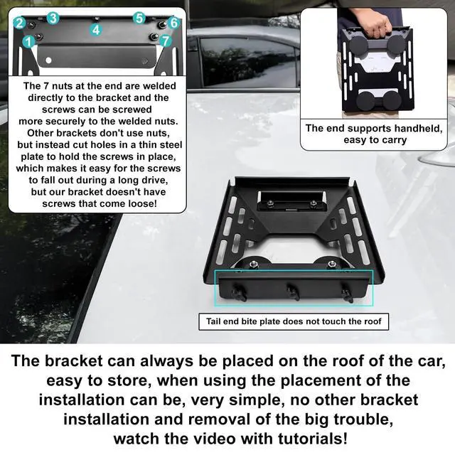 Alt view image 3 of 7 - Professional for Starlink Mini Mount Magnetic Mount Kit -Universal Quick-Release System for Cars and Boats, Graded Steel, Weather-Resistant,360° Protection Design (StainlessSteel Heavy Duty Bracket)
