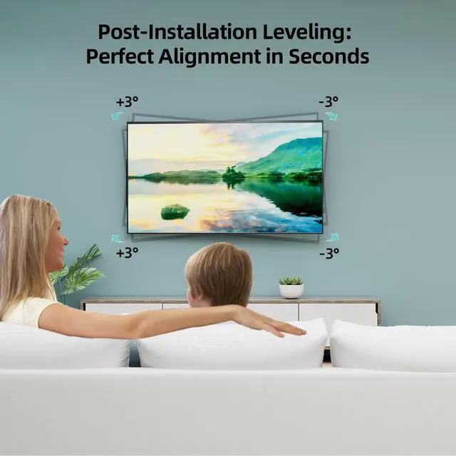 Alt view image 7 of 7 - Extra Long Arm Full Motion TV Wall Mount for 4280 TVs | 43 Long Extension, Swivel ±90° & Tilt ±10°, Leveling ±3°, Holds Up To 110 Lbs, Max Vesa 600x400mm, Fits 16,18 Studs