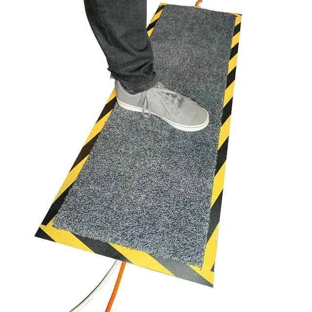 Alt view image 2 of 6 - Morland Protect - 47¼in x 15in - Carpet and Rubber Cord Cover Mat - Overfloor Protector for Cables Cords or Wires - Protect from Trips and Falls, Quick, Easy, Simple, Repositionable