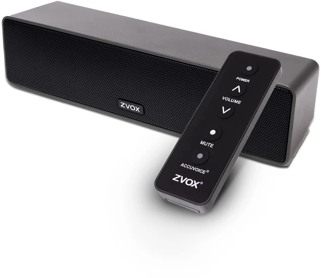 Main image of AccuVoice AV100 Dialogue Clarifying Soundbar- 6 Levels of Voice Boost Compact TV Speaker, AccuVoice Hearing Technology, Black