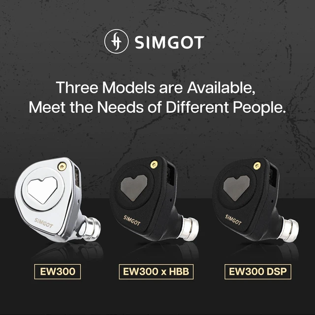 Alt view image 7 of 7 - SIMGOT EW300 1DD+1Planar+1PZT Hybrid Driver IEMs, Standard Edition HiFi Wired Earbuds, Gaming Earbuds with Detachable Nozzles, Silver-Plated OFC In Ear Monitor Cable for Audiophile Musician