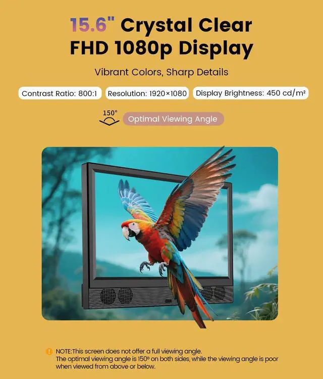 Alt view image 3 of 7 - 15.6 Inch Small Smart TV - Full HD 1080p Compact Flat Screen Smart Television with Wi/Fi, Bluetooth, Voice Remote for Kitchen, Bedroom, RV
