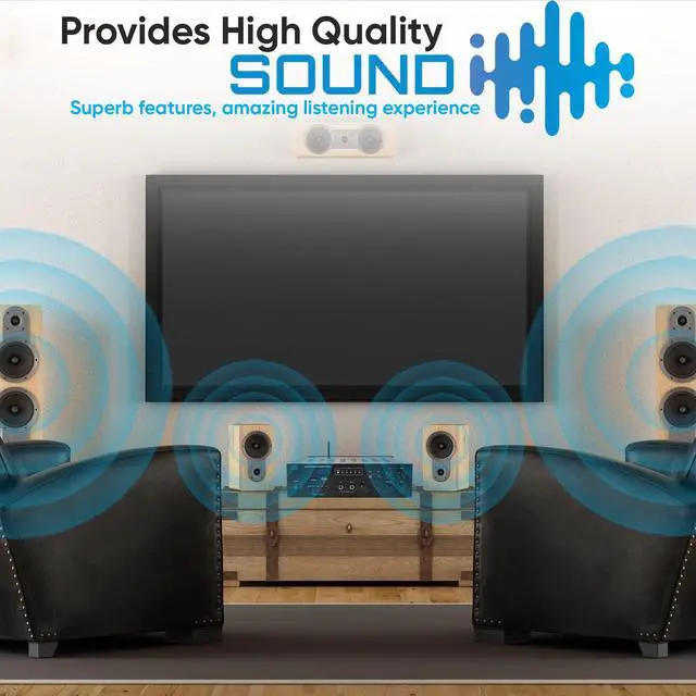 Alt view image 6 of 7 - Public Address Amplifier - 500W Compact Digital Receiver w/ 70V 100V Output, Dual Mic Input, USB-A Input w/ MP3 Player, FM Radio, RCA | Home, Continuous Volume and Commercial | PMSA126BU