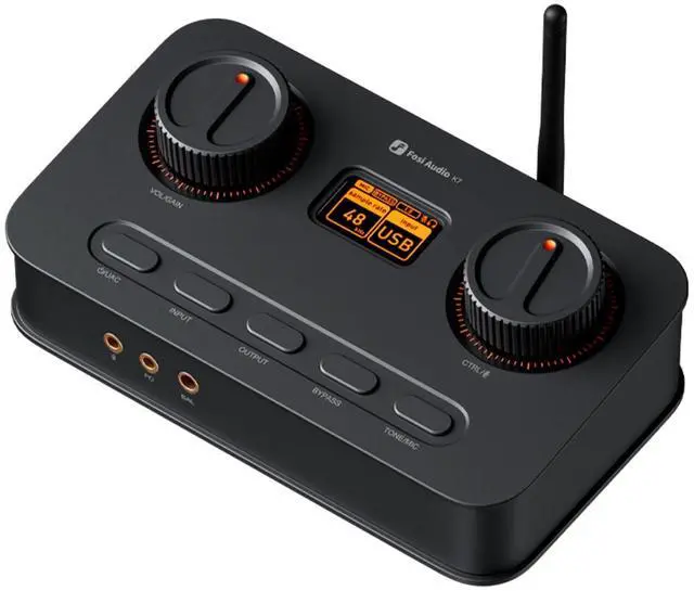 Main image of K7 DAC Headphone Amp, Desktop Headphone Amplifier for Gaming PC PS5 Switch, PCM 384kHz/32bit, 2100mW, USB C/Bluetooth aptX HD LL/Optical/Coaxial/Mic Input, 4.4mm Balanced/3.5mm/RCA Output