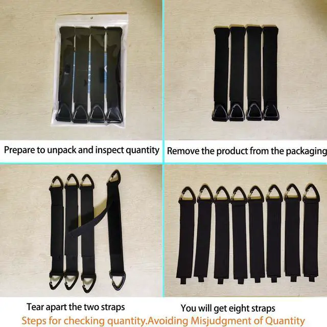 Alt view image 6 of 7 - Extension Cord Organizer Garage Organization with Carabiner 8 Pack | 16-Inch straps, Holds Up to 50 lbs, Hose holder, Carabiner Clip, Heavy Duty, For House, For Yard, For Storage, For Workshop
