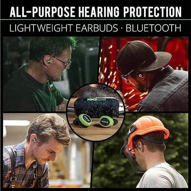 Alt view image 4 of 7 - Free 2.0 Bluetooth Hearing Protection, OSHA Compliant Work Earbuds | 25 dB NRR, wireless earplug headphones, OSHA approved, true wireless Bluetooth, designed for work
