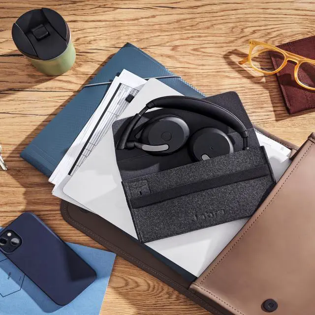 Alt view image 2 of 7 - Evolve2 65 Flex Wireless Stereo Headset with Hybrid ANC, Black | Bluetooth Wireless Design, Noise-Cancelling ClearVoice Mic, Hybrid ANC for Focus, Works with Zoom and Google Meet