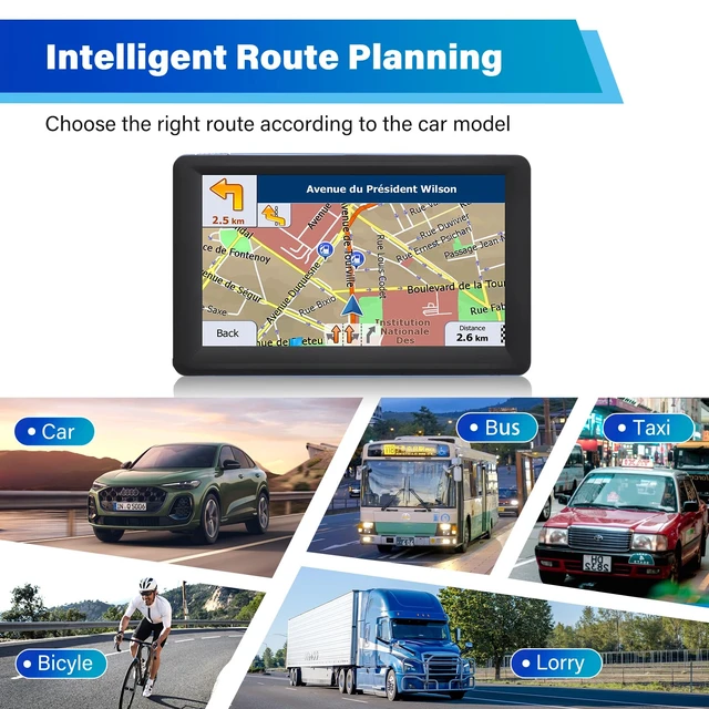 Alt view image 2 of 5 - 7" GPS Navigator for Car Truck RV, 2026 Maps, Touchscreen GPS for Car 7" Car GPS with 2026 Maps Free Updates, Speed Camera Alerts, Custom Truck Routing, Voice-Guided Turn Directions