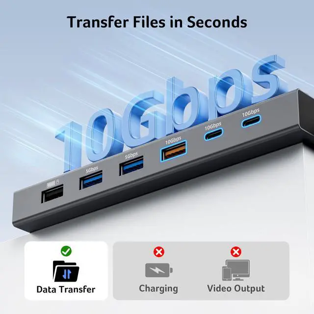 Alt view image 7 of 7 - Docking Station 3 Monitors with 3 HDMI, 13-in-1 USB C Hub for Laptop | 4K@60Hz HDMI Video, 1 Gbps Ethernet, 10Gbps Data, 100W PD, SD/TF, Laptop Dock for, XPS, Spectre, Surface, Mac