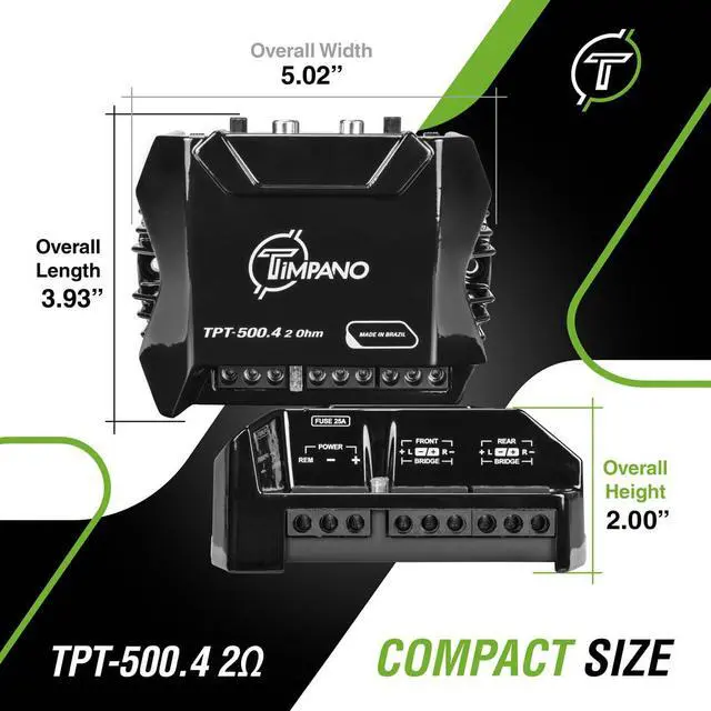 Alt view image 6 of 7 - Audio TPT-500.4 2 Ohm 400 Watt 4 Channel Car Audio Amplifier